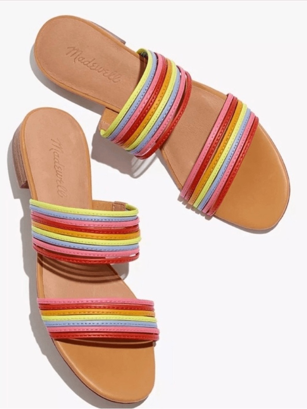 Madewell Rainbow Strappy Slide Sandals - Tan